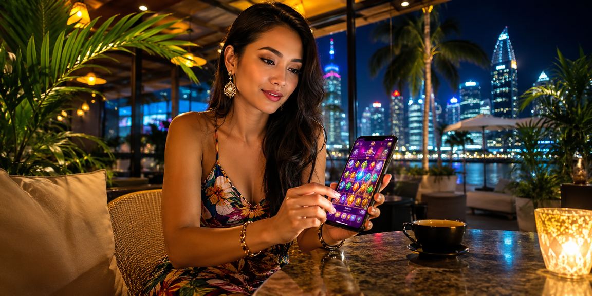 Pengguna memainkan Baccarat di telefon pintar melalui mahkota88